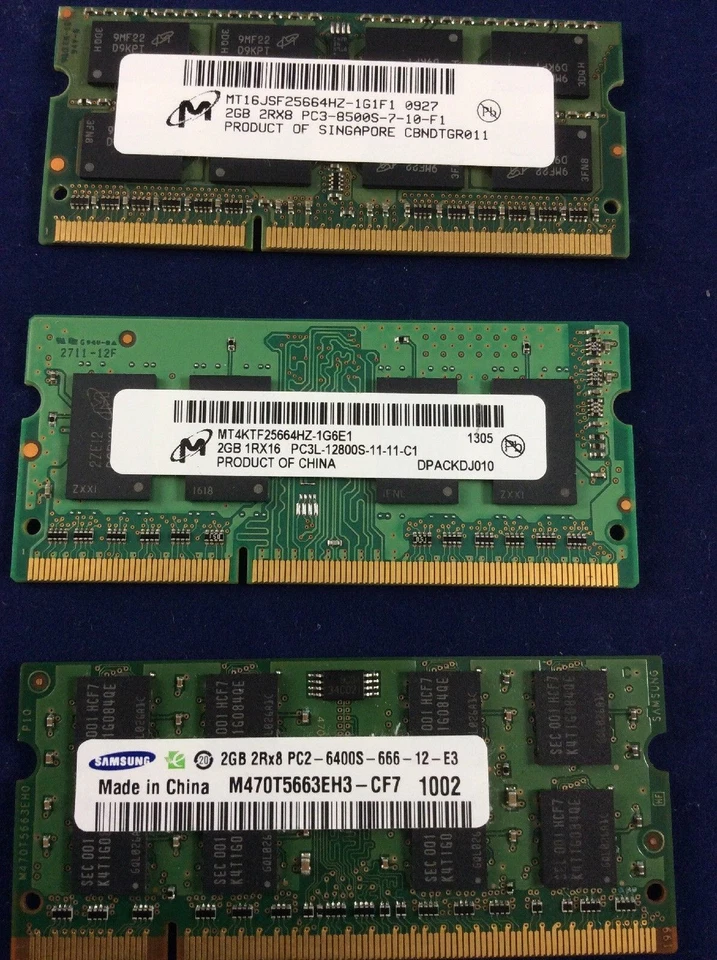 9GB (4x2GB+1x1GB) PC3L-12800s DDR3-1600MHz 1Rx16 Micron Samsung ,Corsair Memory - Image 2 of 4