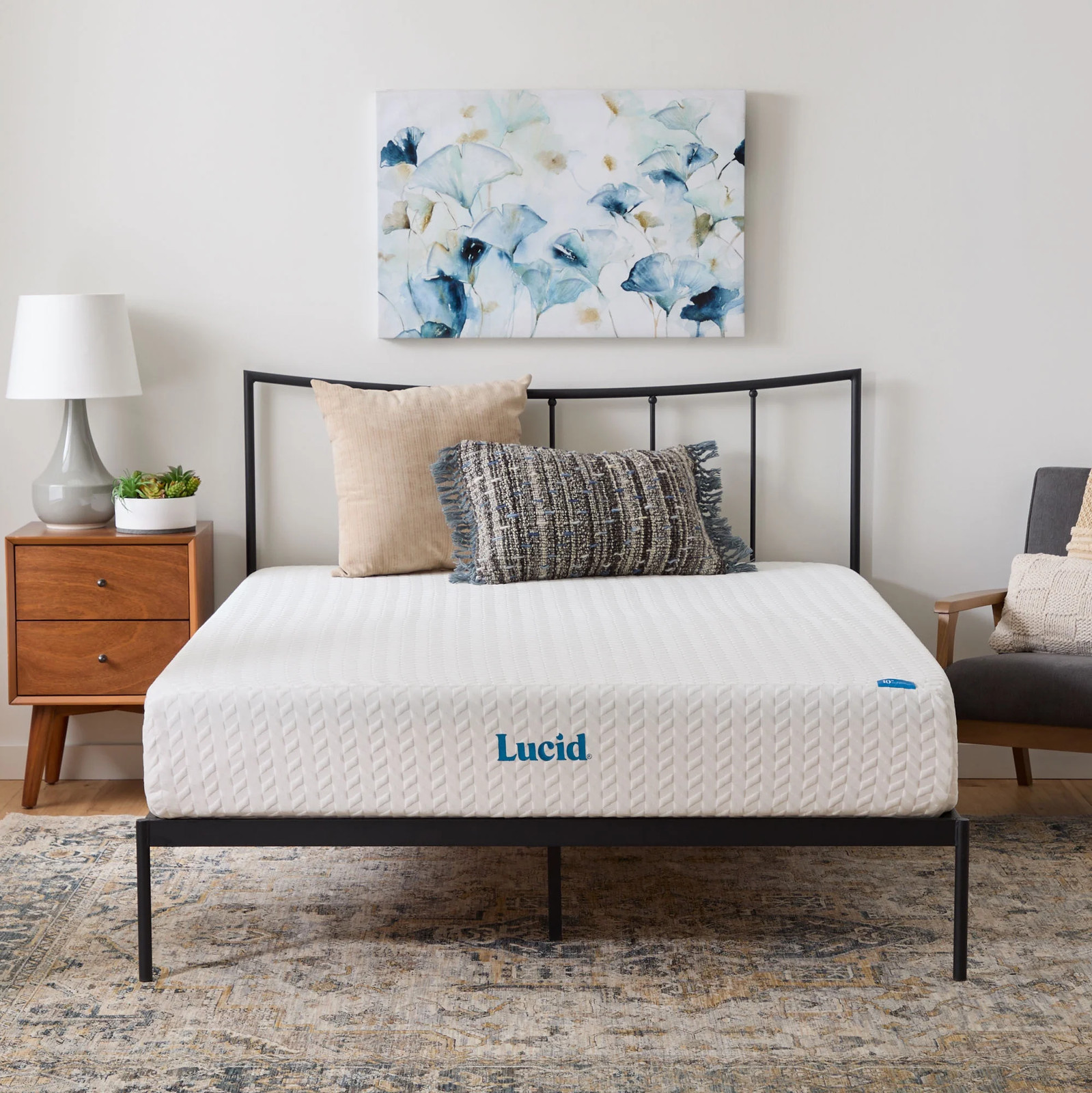 Lucid Gel Memory Foam Plush Mattress Twin, Twin XL, Full, Fu