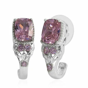 Cubic Zirconia Plastic Hoop Fashion Earrings