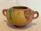 Rare Vintage Roseville Poppy Pink Double-Handled Jardineire Bowl 334-4"