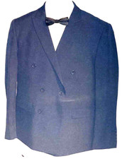 preowned, ALAIN DUPETIT, Navy, double breasted tux, 40s, match pants w 37,i 30