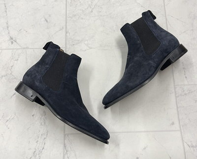 New John Varvatos $698 Amsterdam Chelsea Leather Suede Boots  display picture 1
