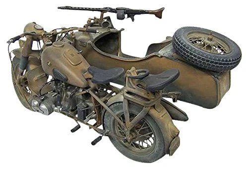 Bmw R75 German Military Motorbike W/ Sidecar Plastic Kit 1:9 Model 7403 ITALERI - Immagine 2 di 3