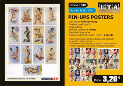 ETA Diorama 1/35 Code 1380   PIN-UPS POSTERS