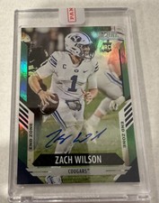2021 Score END ZONE GREEN /6 Zach Wilson Rookie Auto JERSEY NUMBER MATCH 2 Of 6