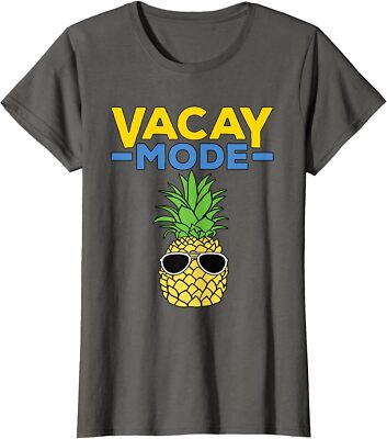 Vacay Mode Summer Pineapple Family Vacation Fruit Gif Ladies' Crewneck T-Shirt