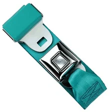 RetroBelt Turquoise Pushbutton Lap Seat Belt 75" W/ Hardware Safety Classic