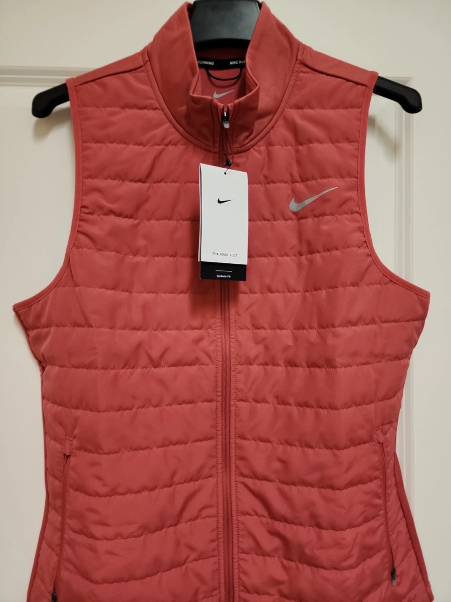 Nike Women's Therma-Fit Synthetic Fill Full Zip Running Vest Sz L  DD6035-622 B3