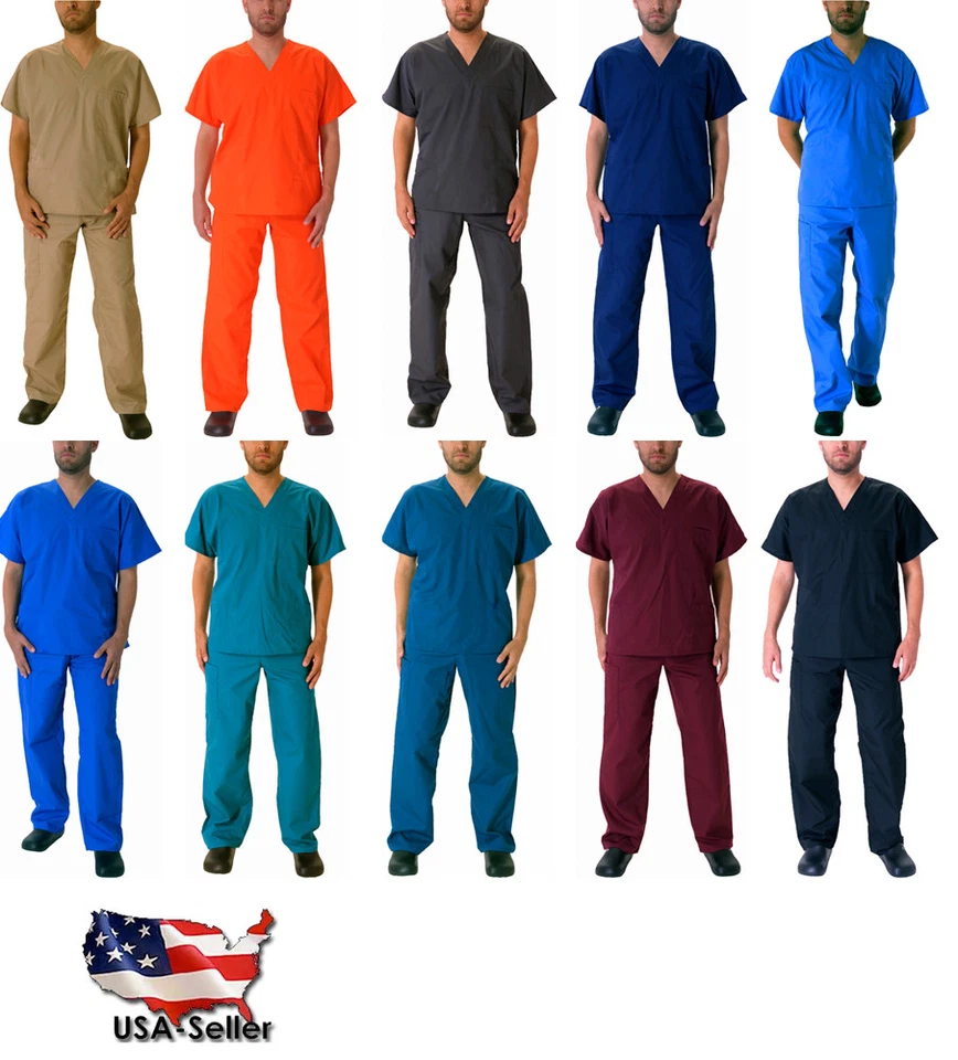Natural Workwear Mens Authentic EDS Unisex Medical Uniform Cargo Scrub Set - Image 1 of 1