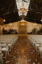 Wedding church pew decorations white roses and blue ribbons