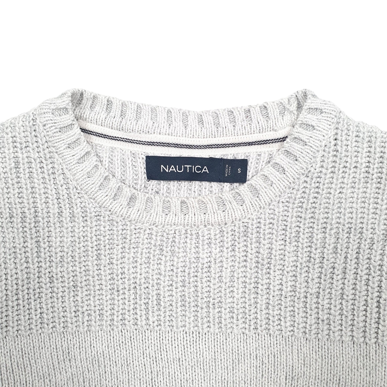 NAUTICA Crewneck Knit anchor Jumper Sweatshirt Mens S image 2