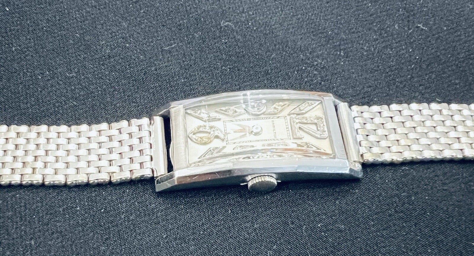 SERVICED  HAMILTON 1941 * SOLID  PLATINUM * ... D… - image 7