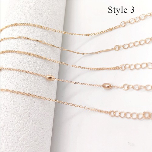 5 Teile/Set Fußkettchen Mehrlagig Perlen Fußkettchen Set Kette Strand Fuß Schmuck - Bild 18 von 19
