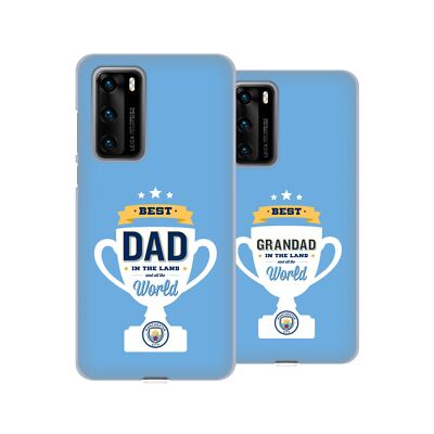 OFFICIAL MANCHESTER CITY MAN CITY FC FATHER'S DAY GEL CASE FOR HUAWEI PHONES 4