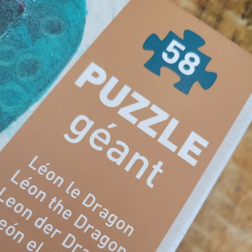 Djeco Puzzle France Leon the Dragon Giant Shaped 58 piece Puzzle 5+ - Picture 3 of 5