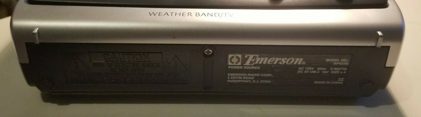 Emerson RP6250 AM/FM/TV Instant Weather Band Radio | eBay