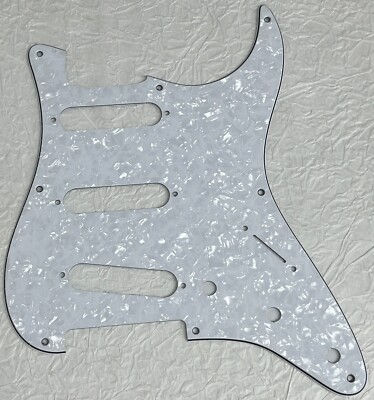 New Great-For Fit Fender 57' 8 Hole Stratocaster Guitar Pickguard White Pearl