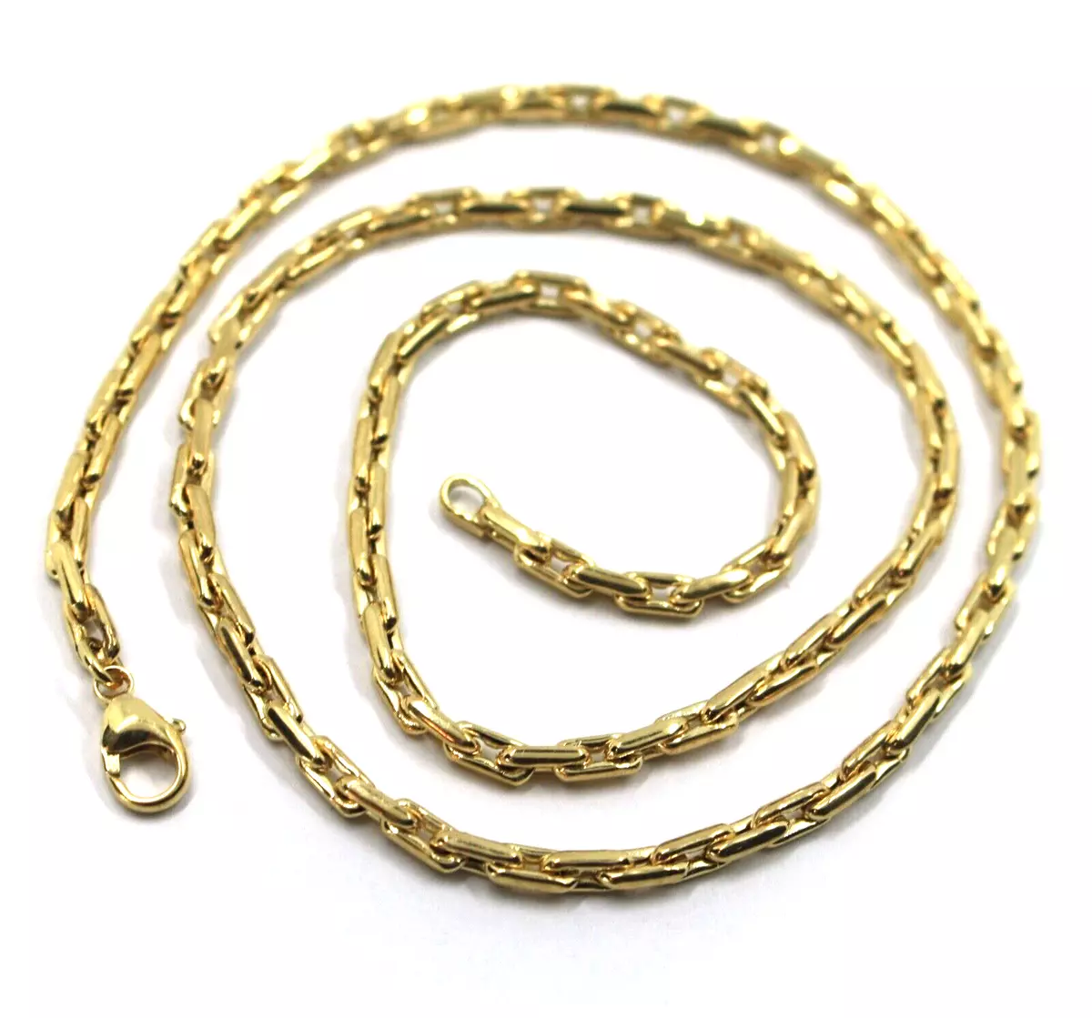 Rectangle link gold chain deals
