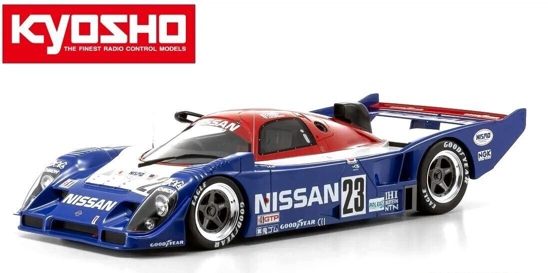 美品箱付き 京商 KYOSHO 1/12 日産 R91CP #23 1/12 Scale Nissan R91CP 23 Blue White Red KSR08666A Resin