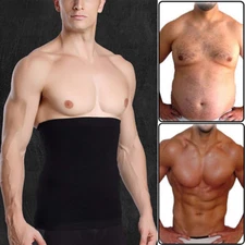 Men Fat Burner Tummy Tuck Belt Body Shaper Girdle Belly Slim Waist Trainer Band