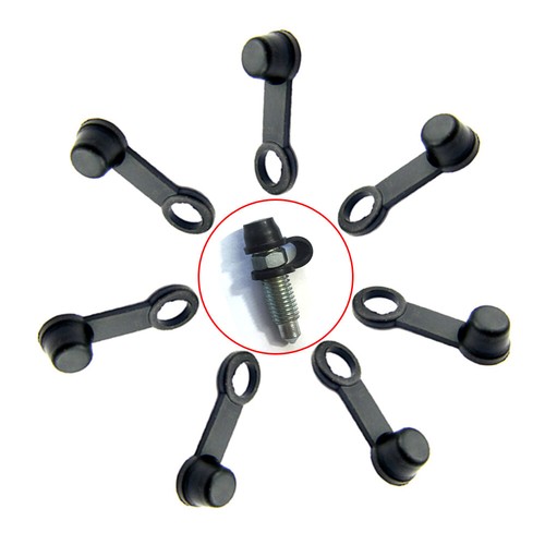 8x Brake Caliper Bleed Nipple Screw Dust Caps Cover 8mm Rubber Car Accessories - Picture 4 of 15