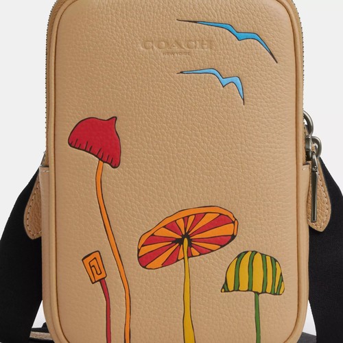 Neu mit Etikett Coach CU543 Coach X Observed By Us Aden Umhängetasche genarbtes Leder 250 $ - Bild 8 von 16