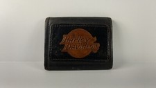 Vintage Harley Davidson Motorcycle Wallet - Men's Leather Tri Fold