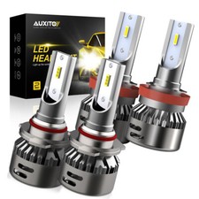 9005&H11 LED HEADLIGHT COMBO HIGH LOW BEAM BULBS KIT SUPER WHITE ERROR FREE XH