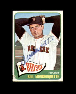 Bill Monbouquette Signed 1965 Topps Boston Red Sox Autograph