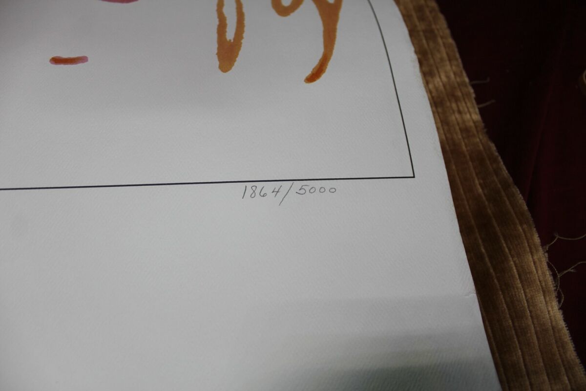 新品A1サイズ☆ JOHN LENNON・アート半光沢紙 インクジェットプリント 1992 Imagine Self-Portrait John Lennon Hand Silk-Screen