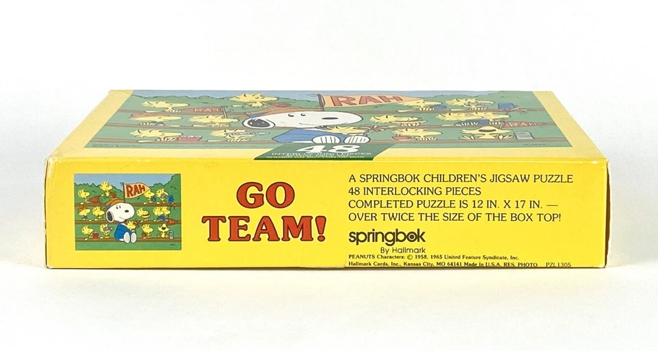 Vintage Springbok Snoopy Jigsaw Puzzle Go Team 48 Pieces Complete - Image 4 of 4