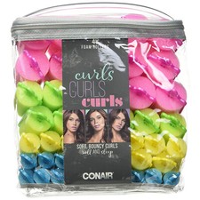 Conair Soft, Bouncy Curls Foam Rollers, Assorted Colors, 48 Pack