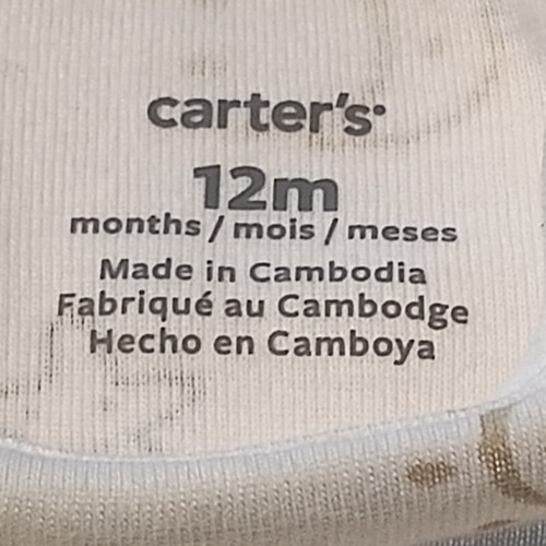 CARTER'S 4 Pack Bodysuits Long Sleeve Size 12 Months - Picture 16 of 24