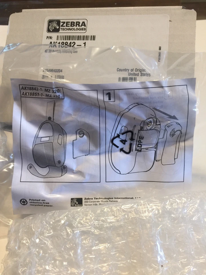 ZEBRA MZ320 Mobile Thermal Printer Durability Enhancing Case AK18842-1 NEW✌️ - Image 3 of 4
