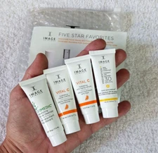 Skin Care Kit 3 sets. 4 piece sample trial facial cleanser, Hydrating anti-aging