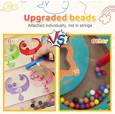 Colorful Bead Game Maze Kids Education Teacher Gift Learn Fun NEW Toy School