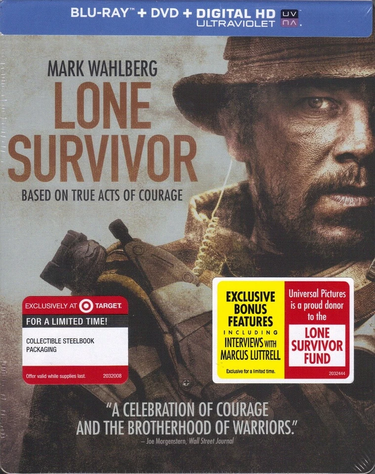 NEW Lone Survivor SteelBook (2013) Blu-ray DVD Digital Target Exclusive No Dents - Image 2 of 4