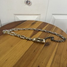Vintage 1997 Marked R Gold Silver Tone Chain Style Belt Boho Retro Rodeo