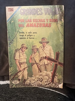 Grandes Viajes Selvas y Rios Amazonas VTG Comic Book #83 60's Spanish Language 