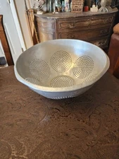Large Aluminum Colander 16" Diameter x 7" Tall. 