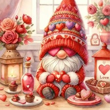 Valentines' Day Diamond Painting Kits for Adults,Gnome Diamond Art Kits for Adul