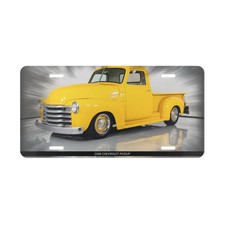 Dazzling 1948 Chevrolet Pickup Classic Vanity Plate - Vibrant Yellow Metal