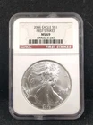 2006 $1 American Silver Eagle Coin .999 Fine NGC MS69 First Strikes 8038
