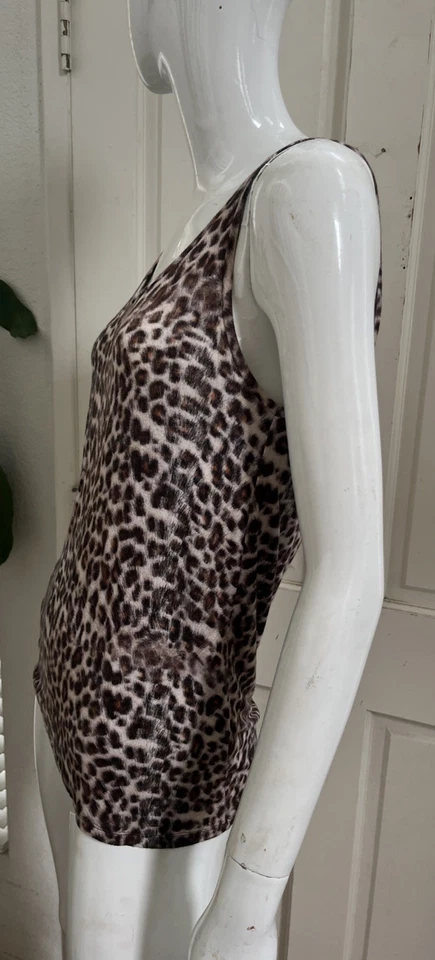 Camiseta sin mangas MAJESTIC PARIS NEIMAN MARCUS estampado animal EXTRAFINA SUPERLAVADA talla 2 Foto 3 de 4