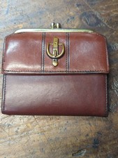 Vintage BUXTON Wallet Clutch Coin Purse Leather Top Grain Cowhide Photo Sleeves