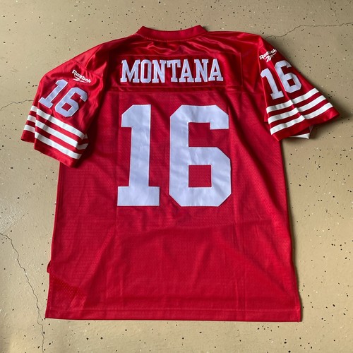 Vintage Reebok Throwback Jersey Joe Montana 49ers Mens Large
