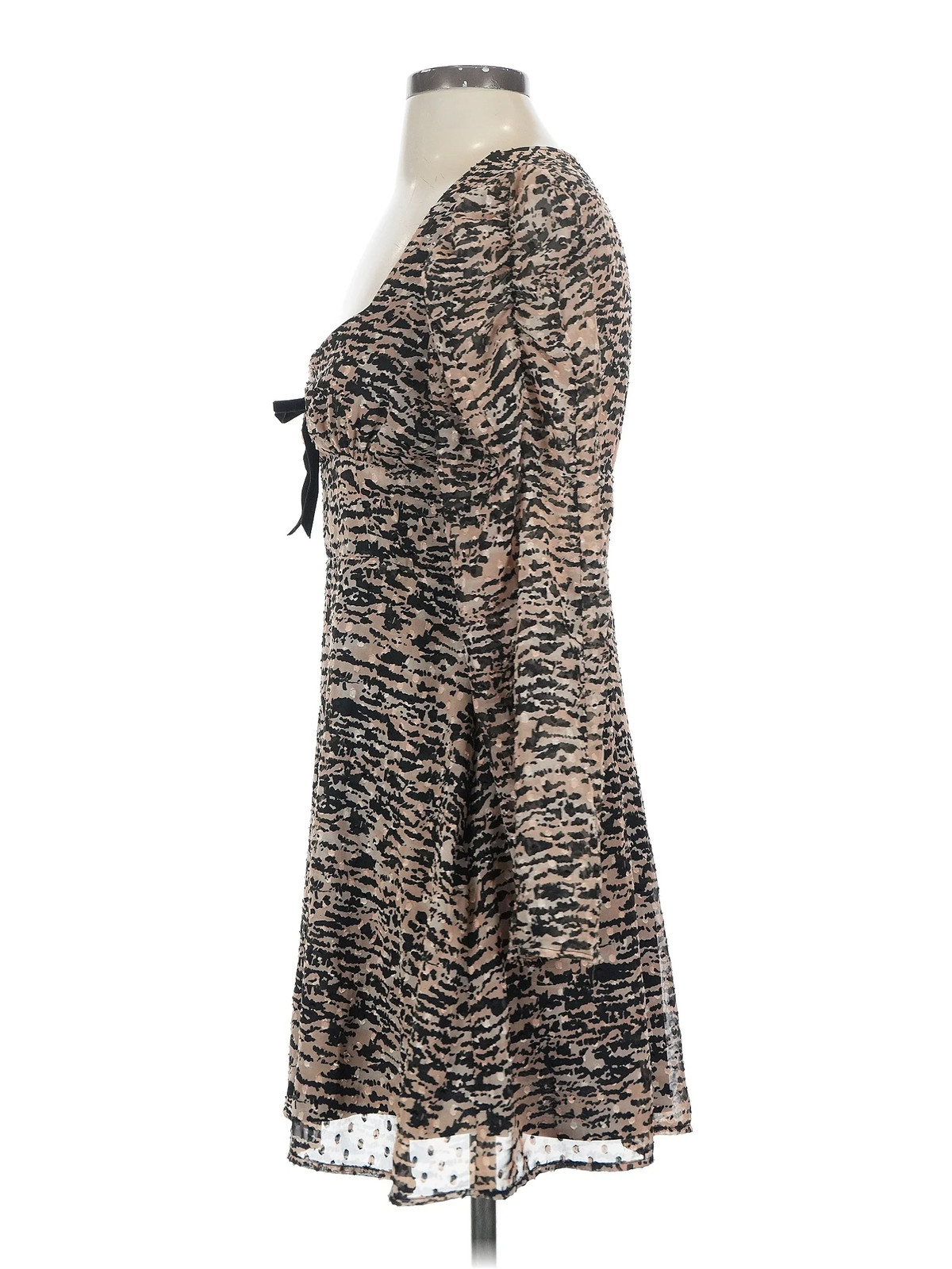 Zara Women Brown Cocktail Dress S thumbnail 4