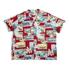 Vintage RJC Made In USA Woodie Wagon Hawaiian Shirt 4XL