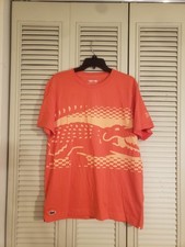 Lacoste Sport Novak Djokovic Tennis T-Shirt Regular Fit Orange Men's NWT
