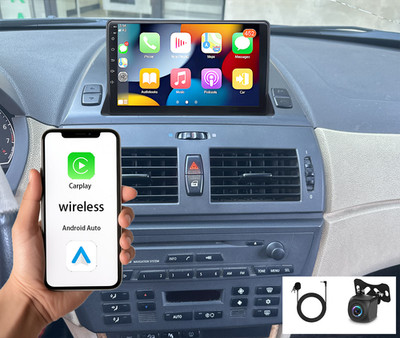 9'' 32G CarPlay Android 13 Car Stereo GPS Navi w/Cam For BMW X3 E83 2004-2012